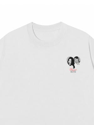 Áo Thun Custom Black And White Heart Happier With You