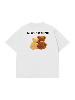 Áo Thun Custom Teddybears Couple Name and Date