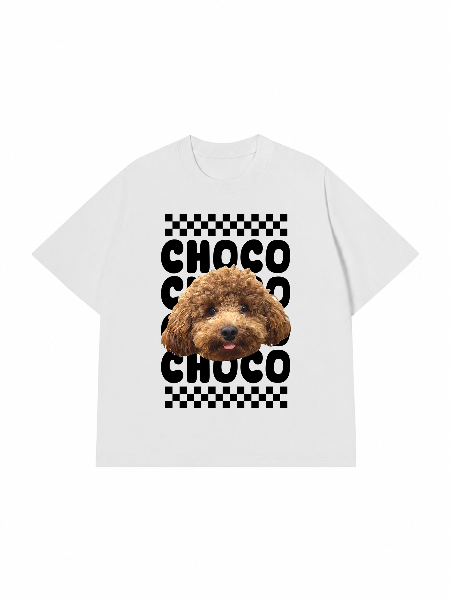 Áo Thun Custom Pet Groovy Checkered Pattern