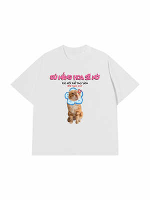 Áo Thun Custom Pet Đủ Nắng Hoa Sẽ Nở Mèo Hoa