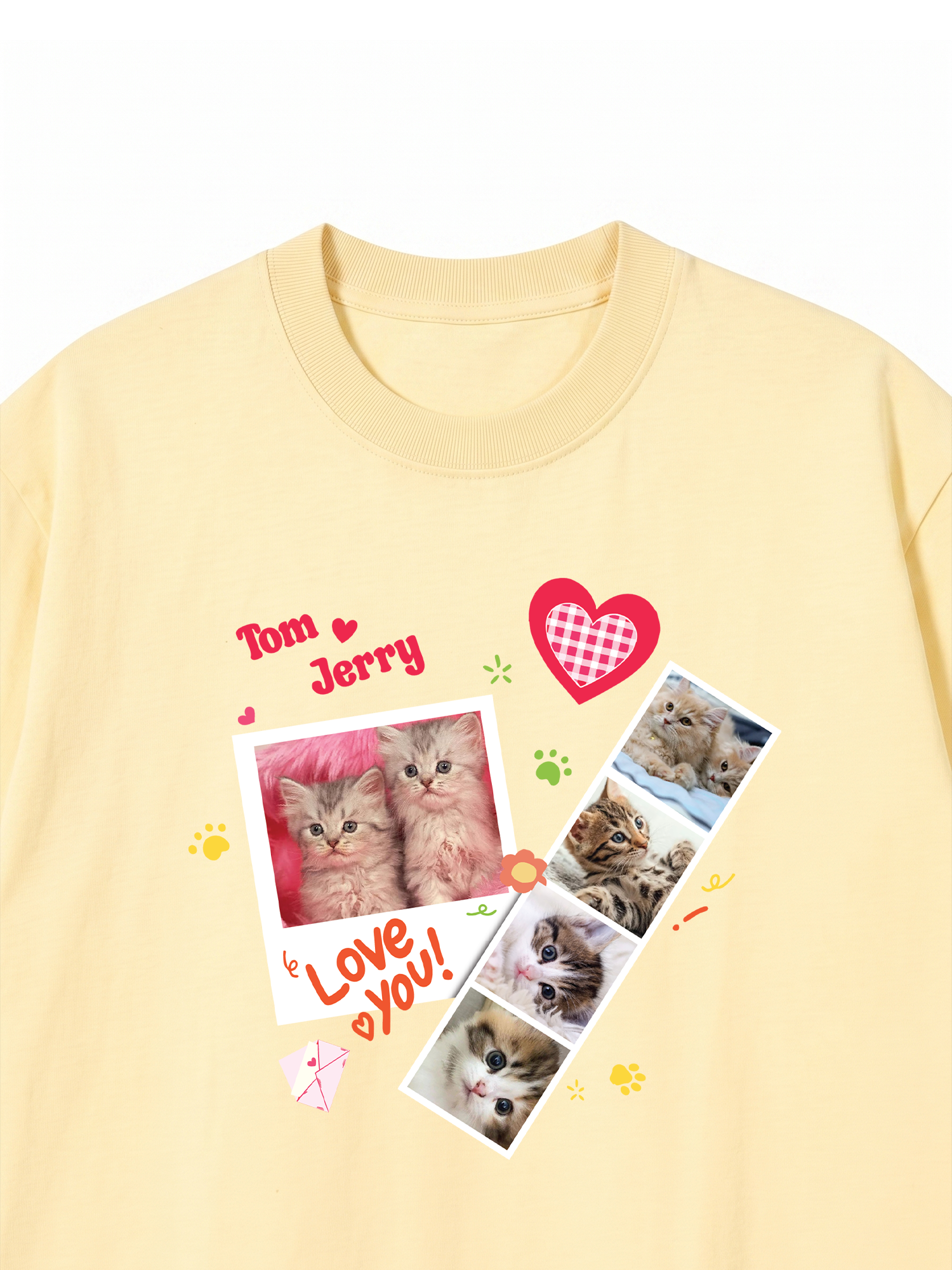 Áo Thun Custom Pets Cat Photobooth Frames