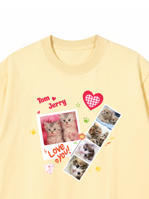 Áo Thun Custom Pets Cat Photobooth Frames