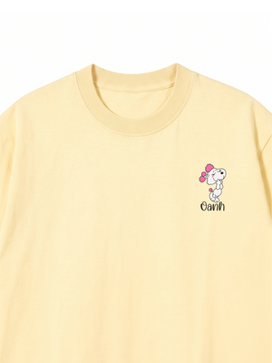 Áo Thun Custom Name Couple Cute Dog