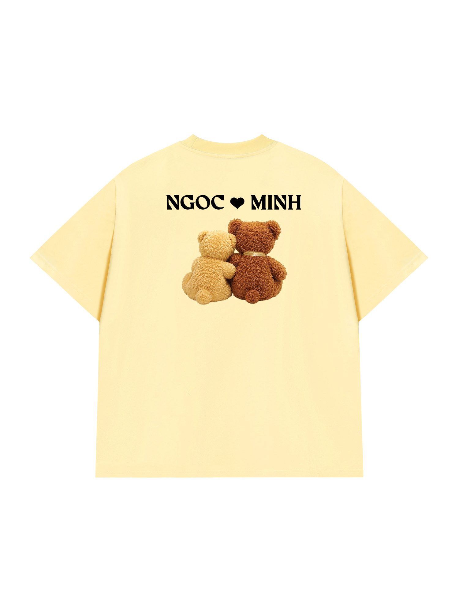 Áo Thun Custom Teddybears Couple Name and Date