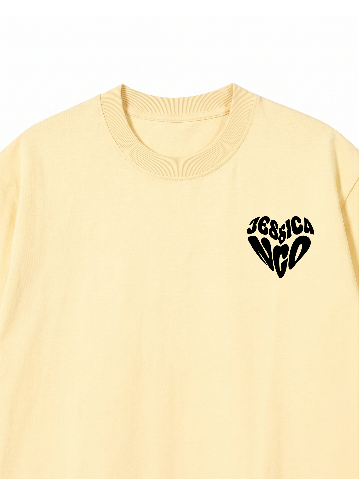 Áo thun Black&White Custom Heart Couple Name