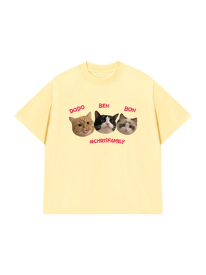 Áo Thun Custom Pet Chrisfamiy Cat