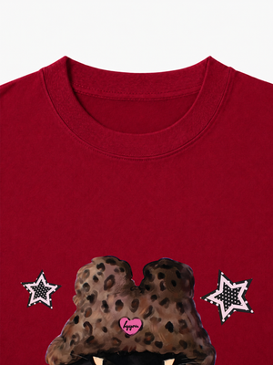 Áo Thun Nữ Leopard Outfit Cat