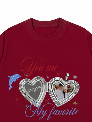 Áo Thun Custom Couple Heart Locket
