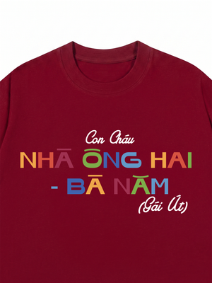 Áo Thun Custom Con Cháu Nhà Ông Bà