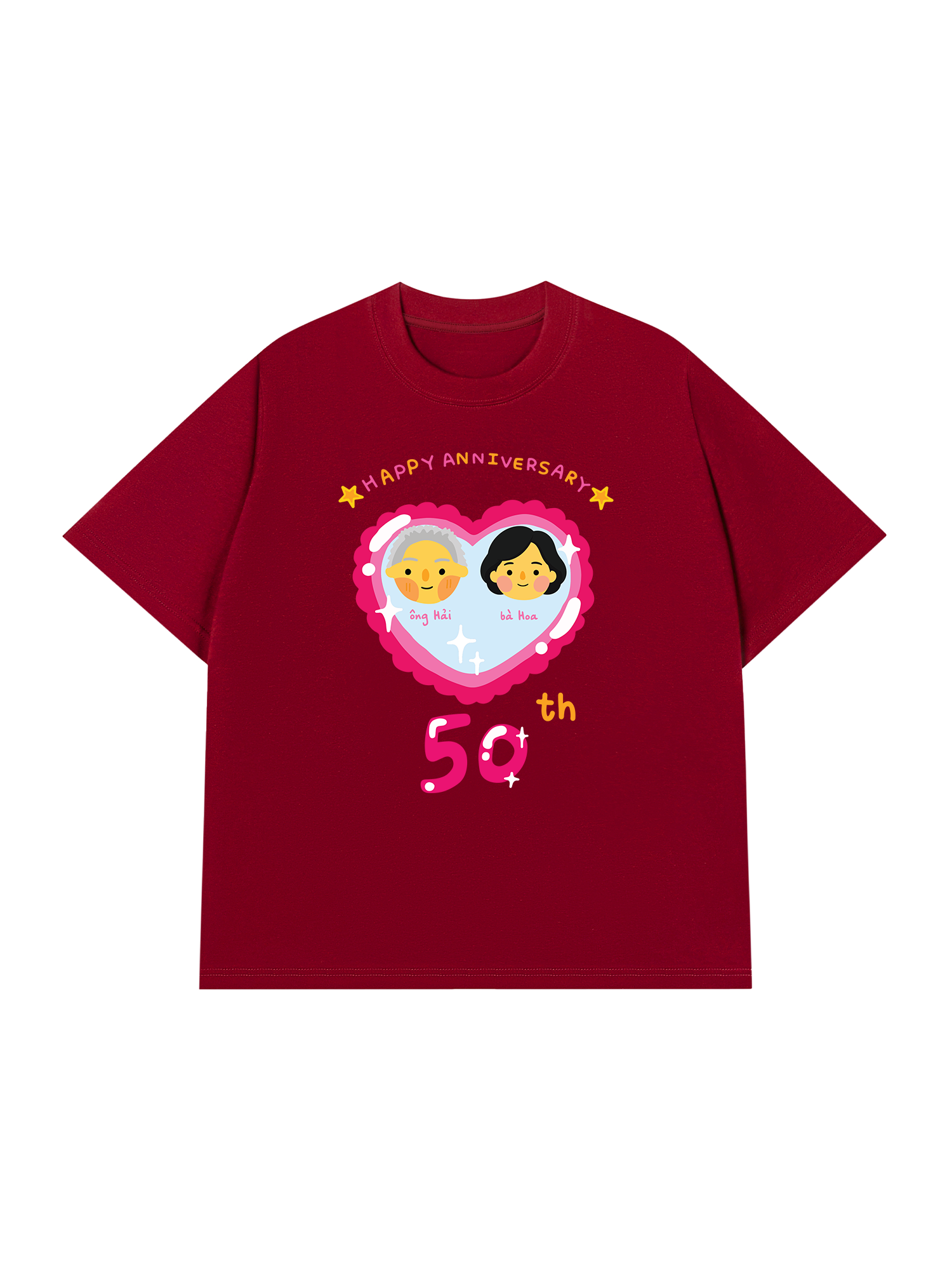 Áo Thun Custom Happy Anniversary