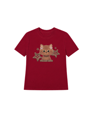 Áo Thun Nữ Brown Cat