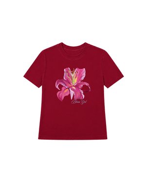 Áo Thun Nữ Bloom Girl Pink Lily