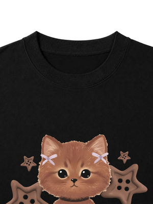 Áo Thun Nữ Brown Cat