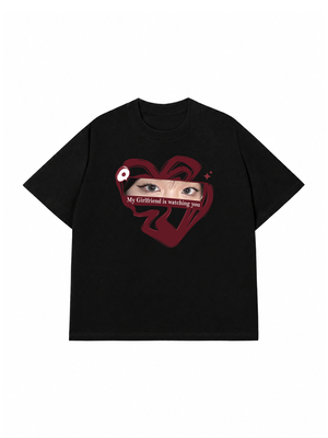 Áo Thun My Girlfriend BoyFriend Is Watching You Heart