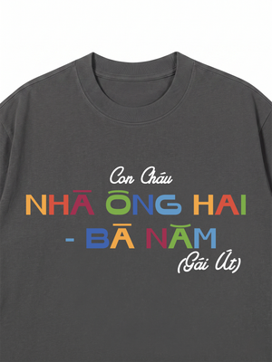 Áo Thun Custom Con Cháu Nhà Ông Bà