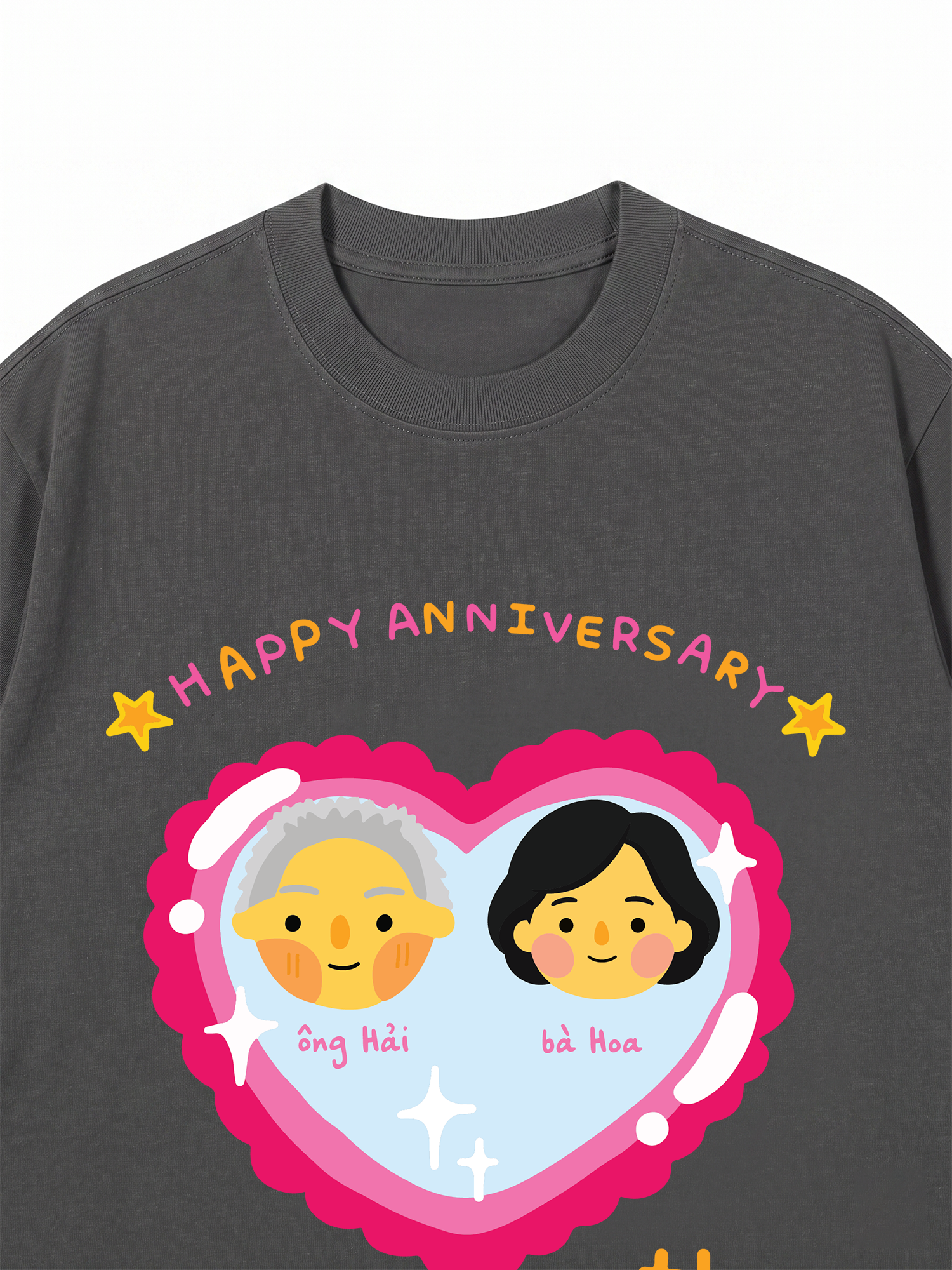 Áo Thun Custom Happy Anniversary