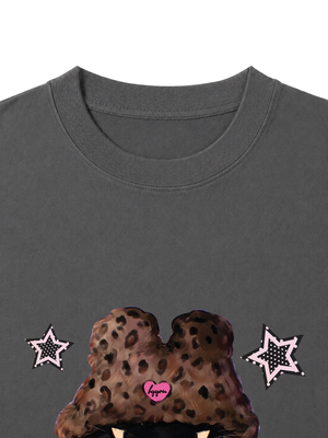 Áo Thun Nữ Leopard Outfit Cat