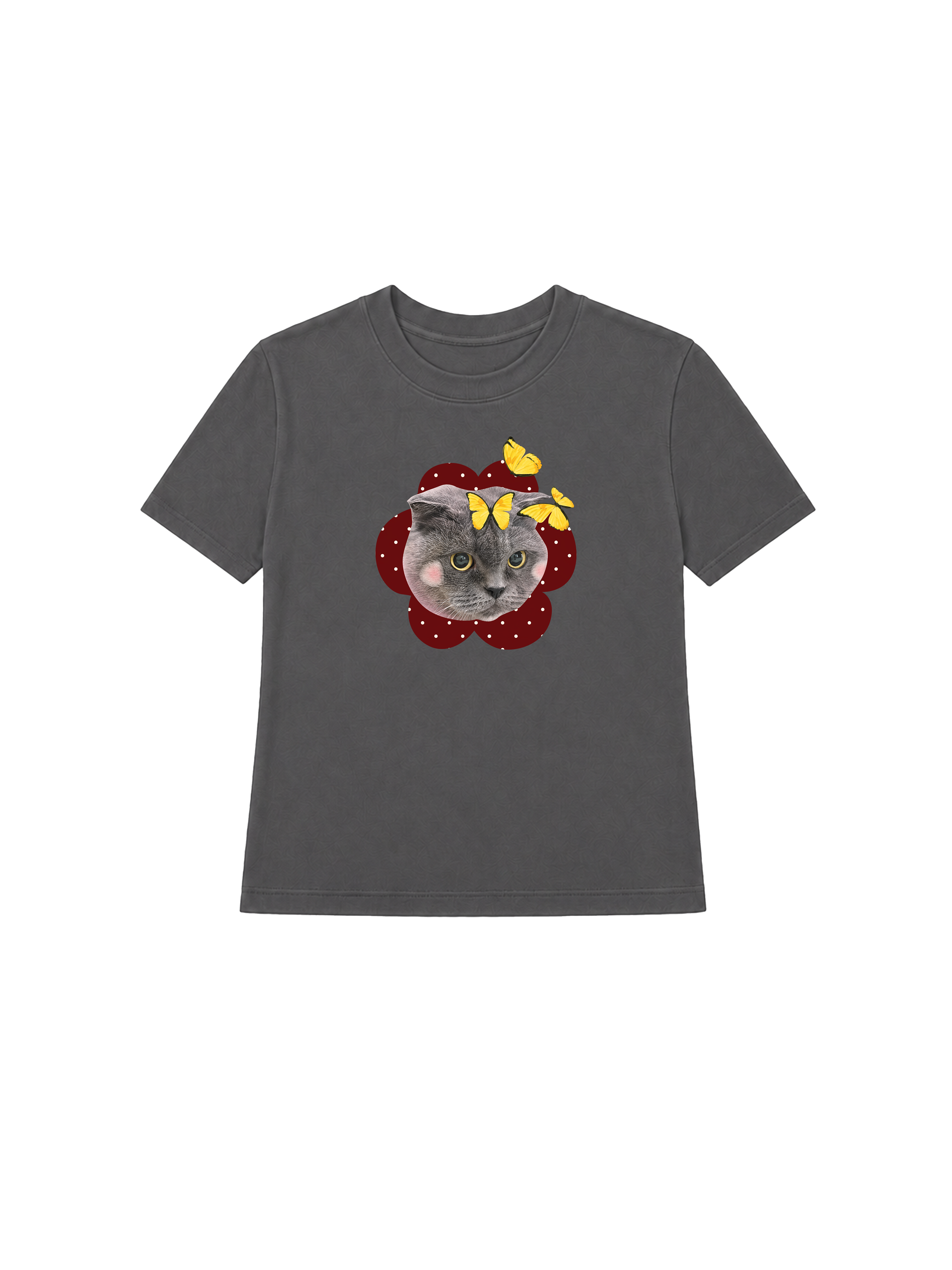 Áo Thun Nữ Floral Cat