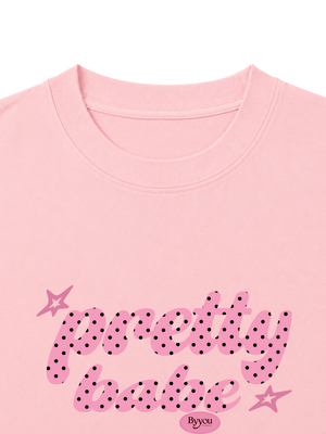 Áo Thun Nữ Pretty Babe Pink Polka
