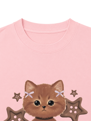 Áo Thun Nữ Brown Cat