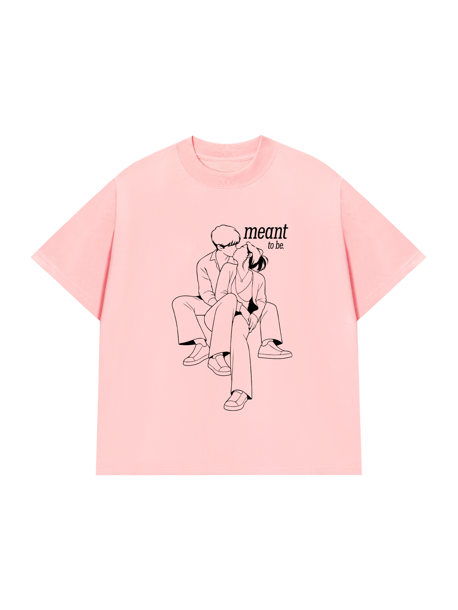 Áo Thun Custom Photo To Line Art Meant To Be
