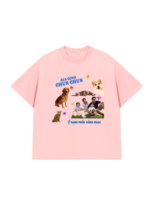 Áo Thun Custom Family With Pets