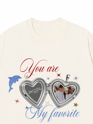 Áo Thun Custom Couple Heart Locket