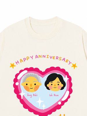 Áo Thun Custom Happy Anniversary