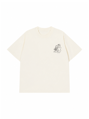 Áo Thun Custom Couple Line Art
