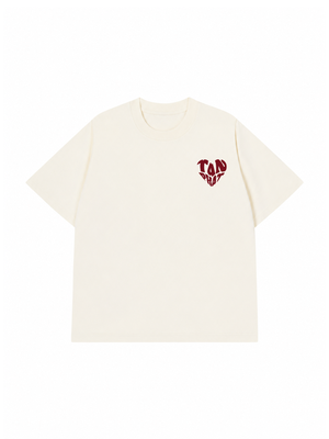Áo Thun Red Custom Heart Custom Couple Name