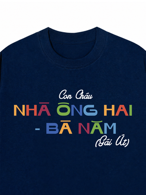 Áo Thun Custom Con Cháu Nhà Ông Bà