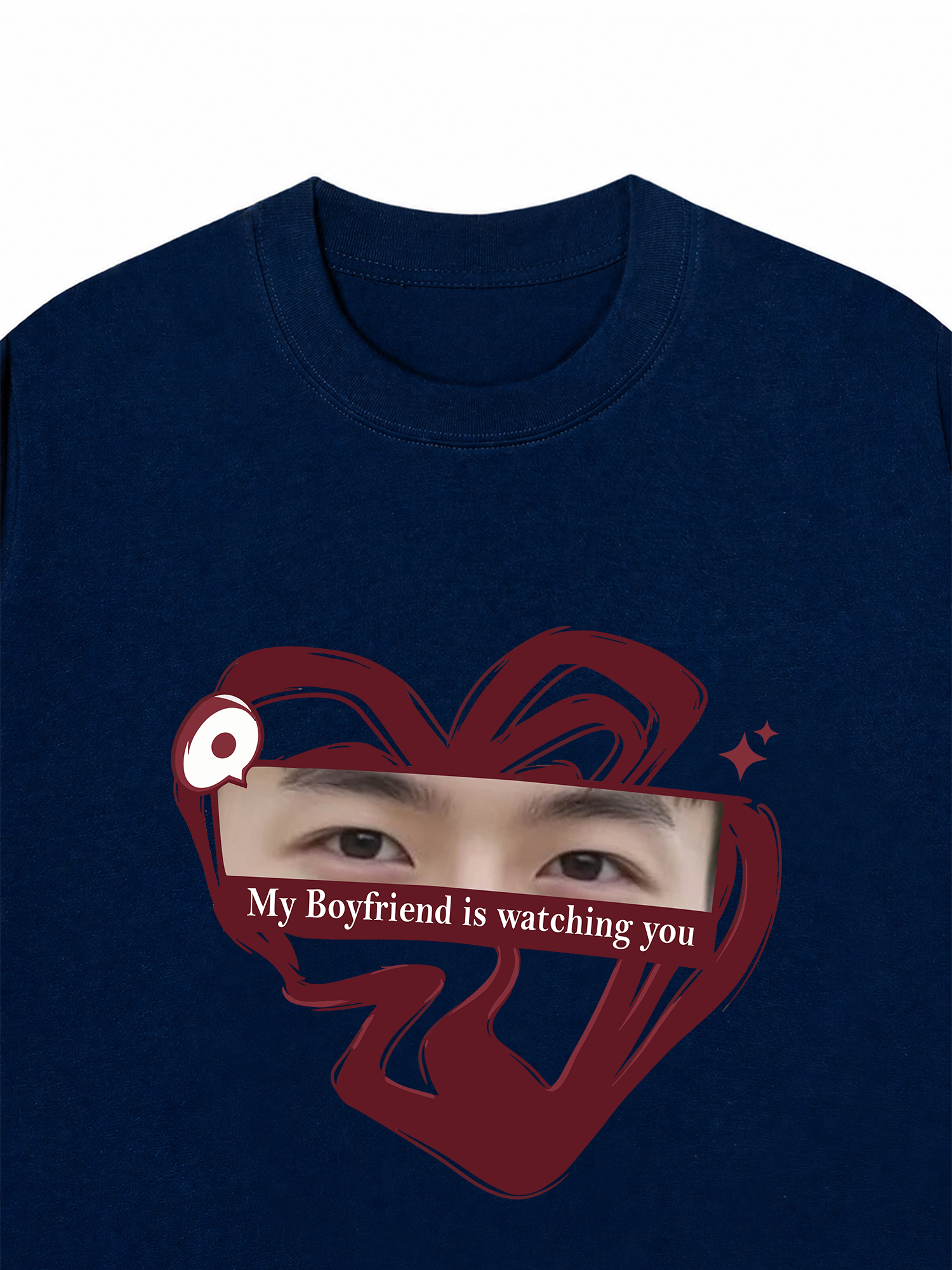 Áo Thun My Girlfriend BoyFriend Is Watching You Heart