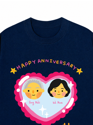 Áo Thun Custom Happy Anniversary
