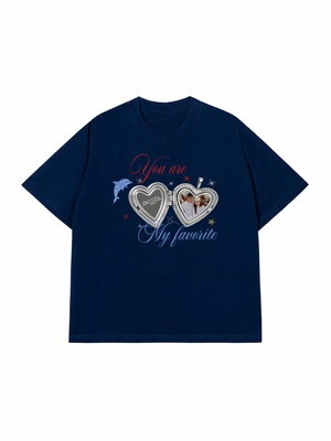Áo Thun Custom Couple Heart Locket