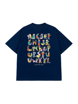 Áo Thun Custom Alphabet Cat