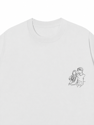 Áo Thun Custom Couple Line Art