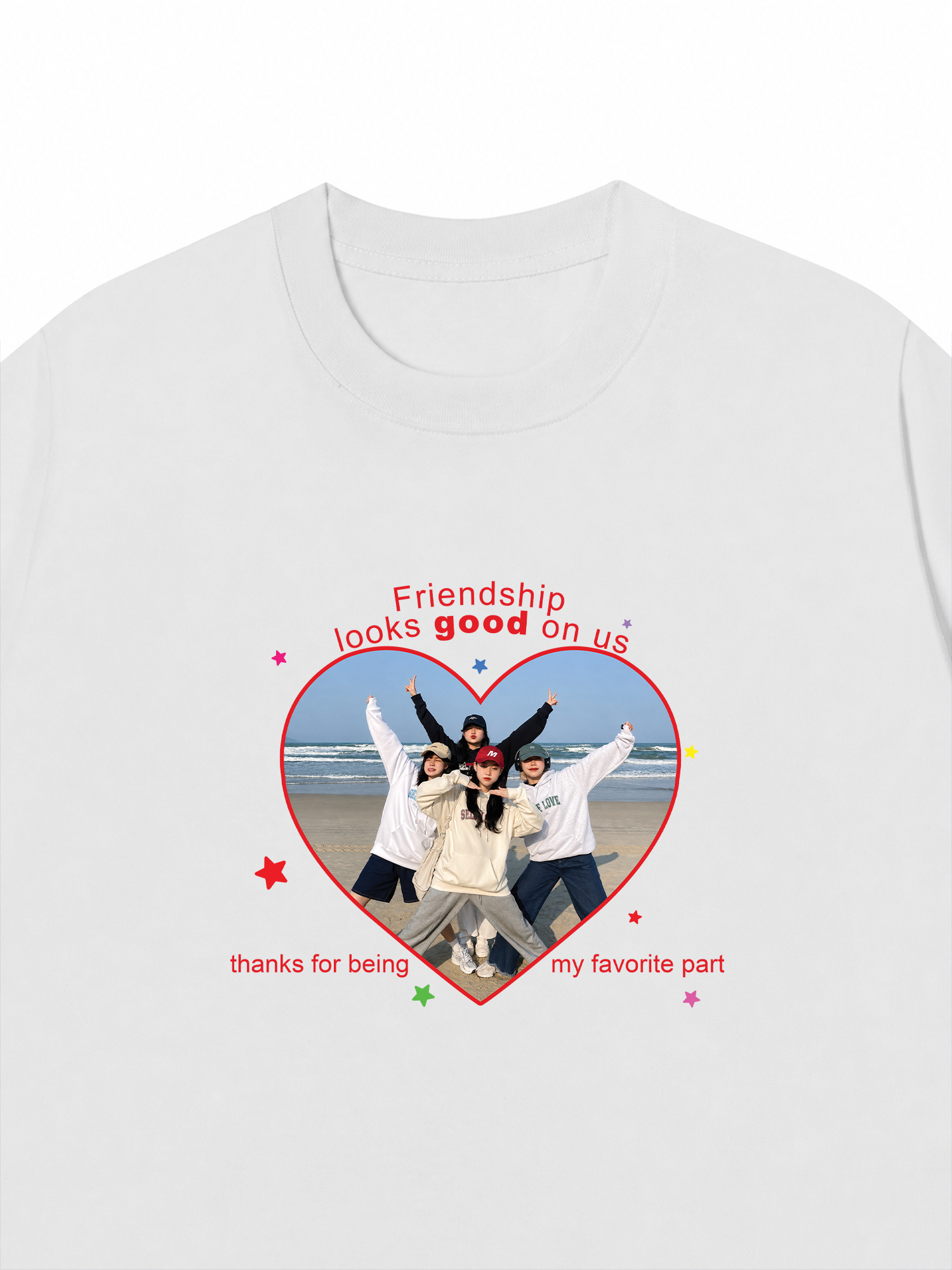 Áo Thun Custom Friend Heart