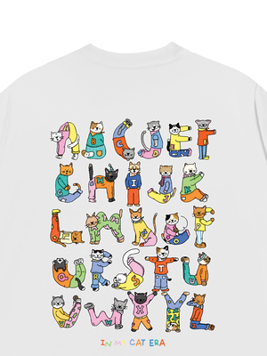 Áo Thun Custom Alphabet Cat