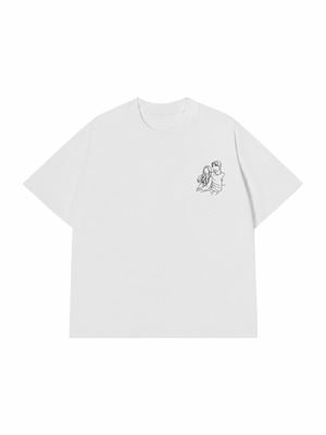 Áo Thun Custom Couple Line Art