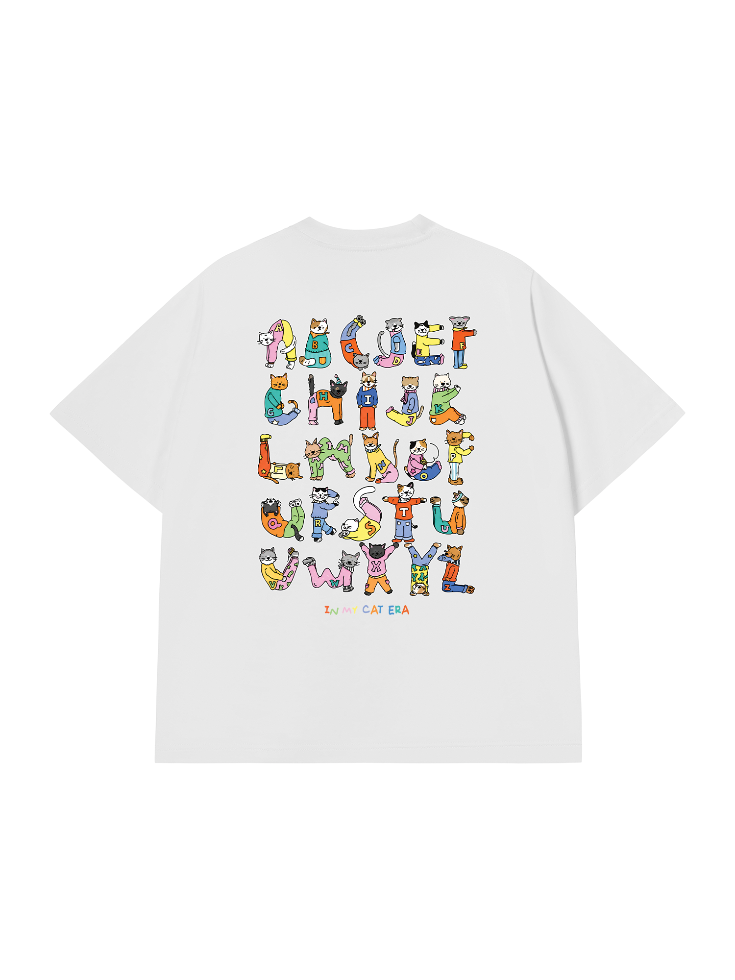 Áo Thun Custom Alphabet Cat