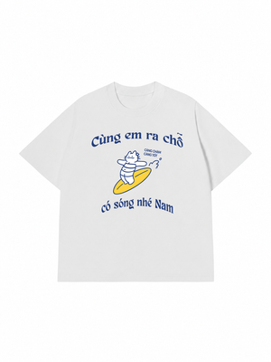 Áo Thun Custom Name Cùng Nhau Ra Chỗ Có Sóng