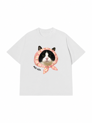 Áo Thun Custom Dog Cat With Bandana