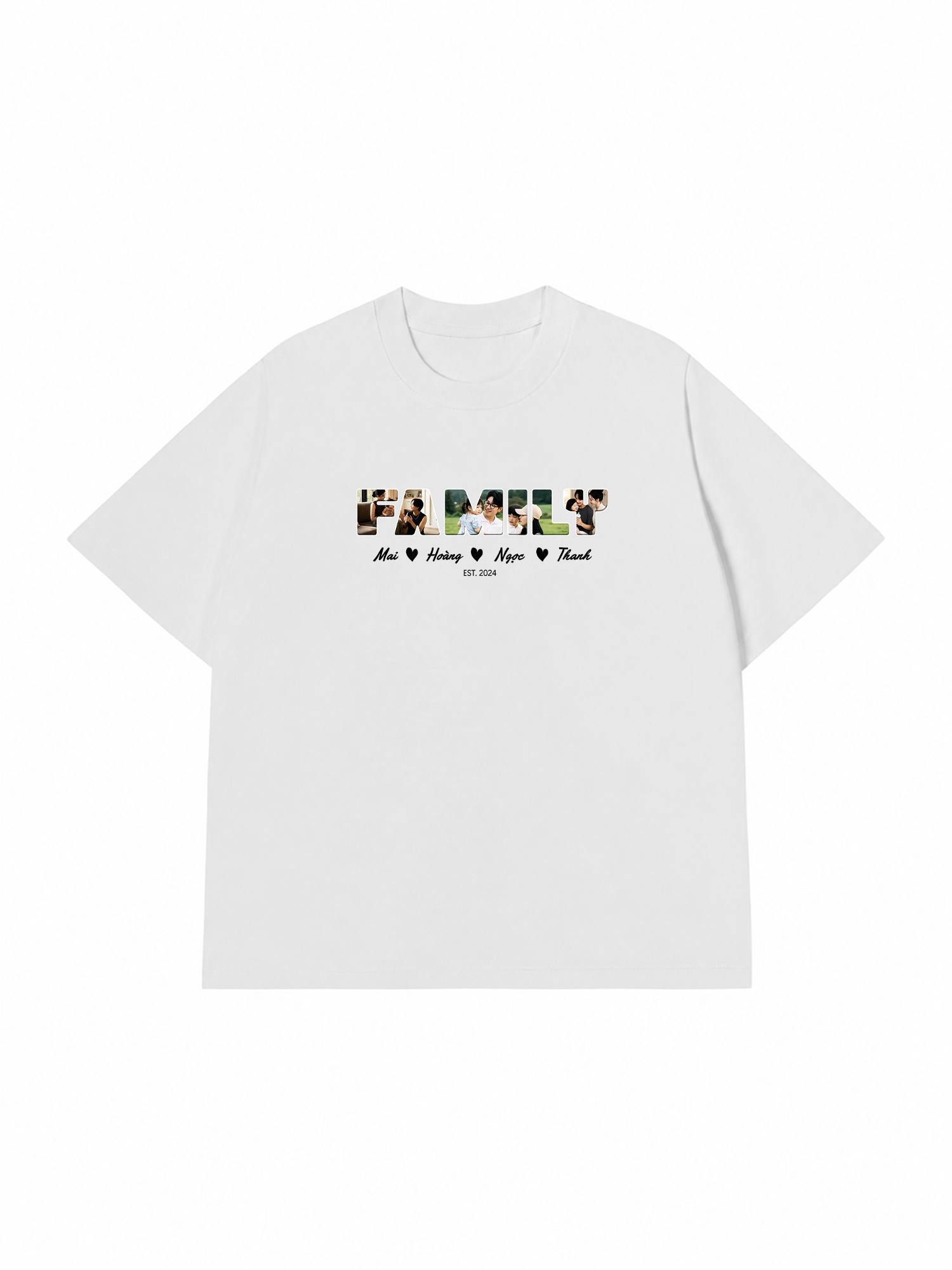 Áo Thun Custom family Name and Date