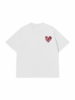 Áo Thun Red Custom Heart Custom Couple Name