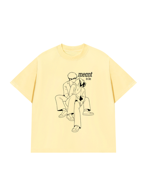 Áo Thun Custom Photo To Line Art Meant To Be