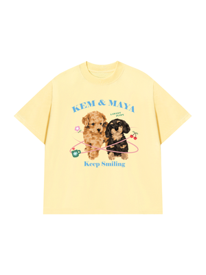 Áo Thun Custom Pet And Quote Keep Smiling