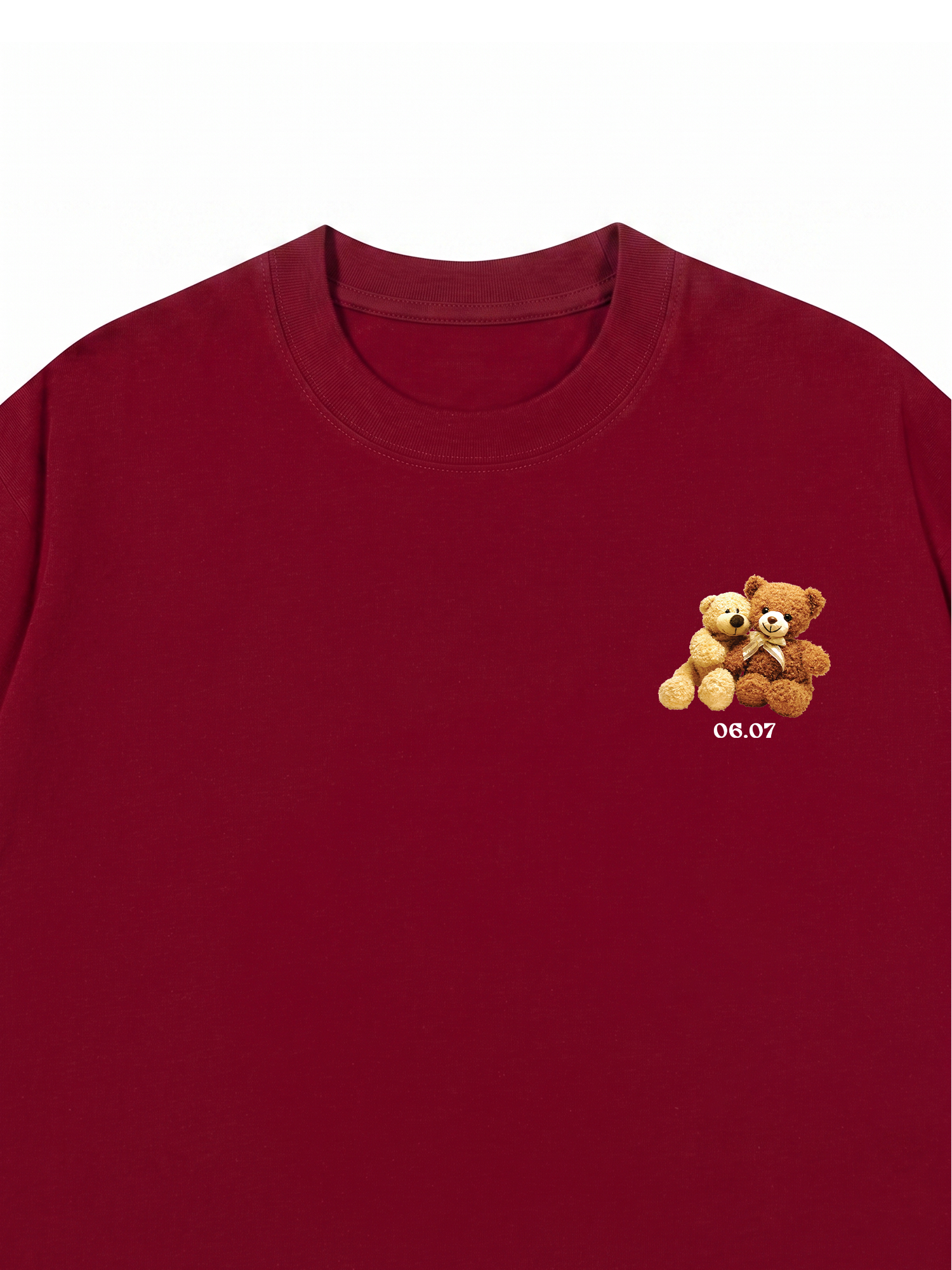 Áo Thun Custom Teddybears Couple Name and Date