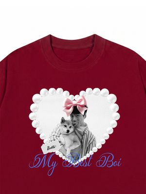 Áo Thun Custom Pets Heart Pearl Shirt