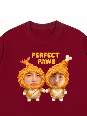 Áo Thun Custom Couple Purrfect Paws