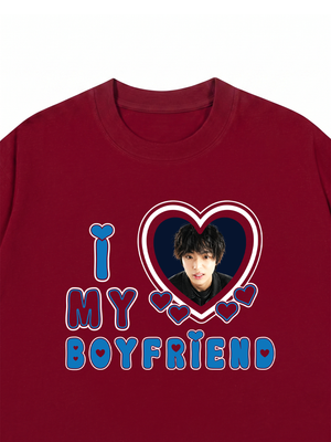 Áo Thun Custom Couple I Love My Boyfriend, Girlfriend